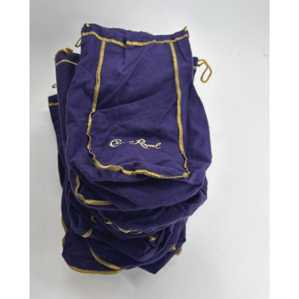 Crown Royal Bags Purple Lot of 22 Large 12 inch Size Drawstring Appear Unused - Picture 6 of 9